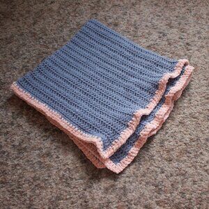 Gray & Pink Baby Blanket